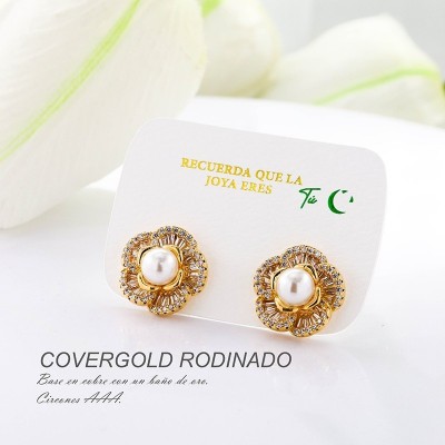 Aretes en covergold rodinado