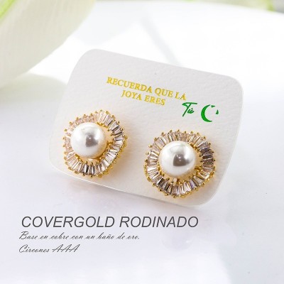 Aretes en covergold rodinado