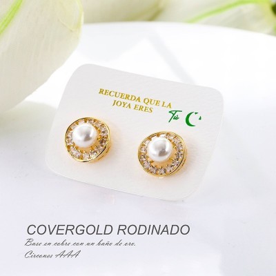 Aretes en covergold rodinado