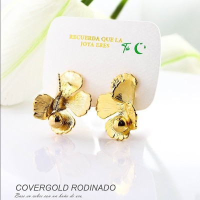 Aretes en covergold rodinado