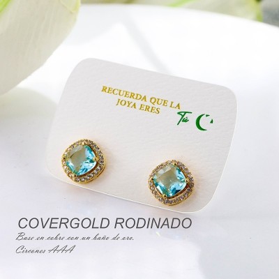 Aretes en covergold rodinado