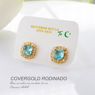 Aretes en covergold rodinado