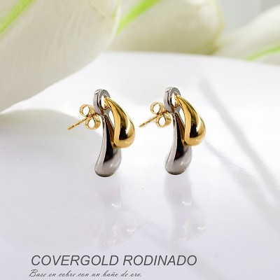Aretes en covergold rodinado