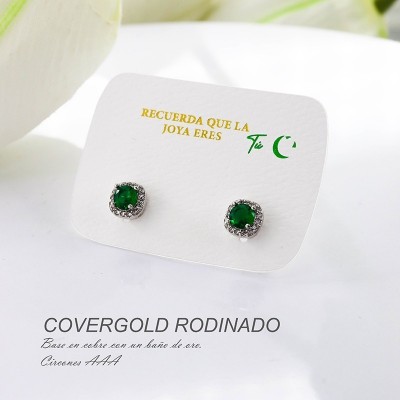 Aretes en covergold rodinado