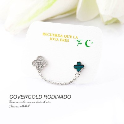 Aretes en covergold rodinado