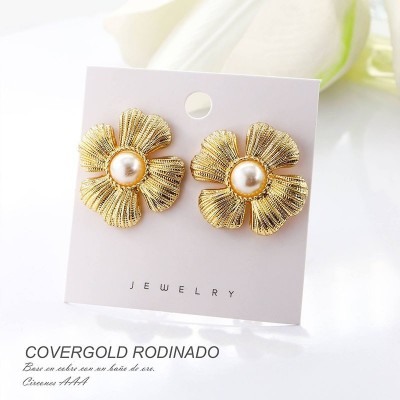 Aretes en covergold rodinado