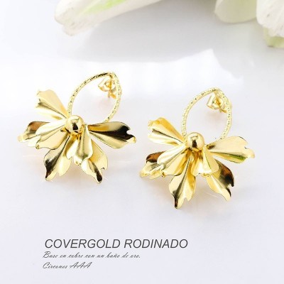 Aretes en covergold rodinado
