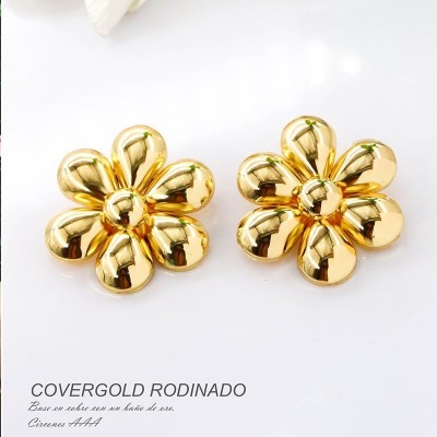 Aretes en covergold rodinado