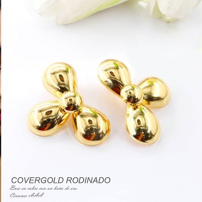 Aretes en covergold rodinado