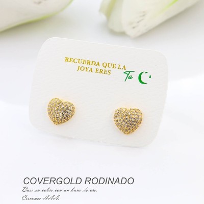 Aretes en covergold rodinado