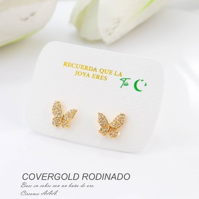 Aretes en covergold rodinado