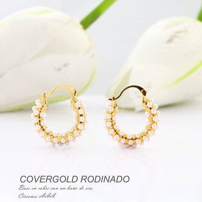 Aretes en covergold rodinado