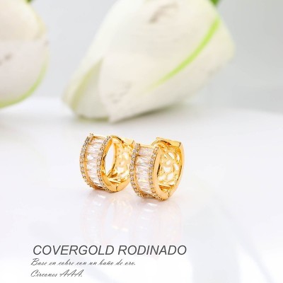Aretes en covergold rodinado