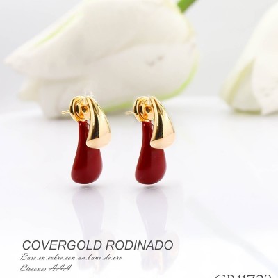 Aretes en covergold rodinado
