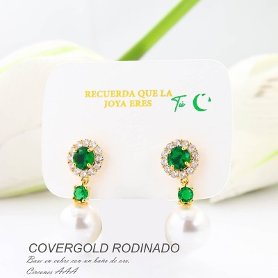 Aretes en covergold rodinado
