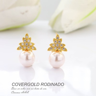 Aretes en covergold rodinado