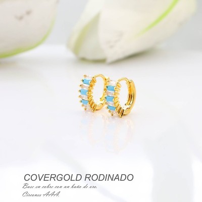 Aretes en covergold rodinado
