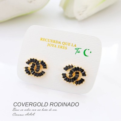 Aretes en covergold rodinado