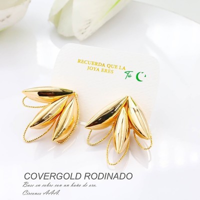 Aretes en covergold rodinado