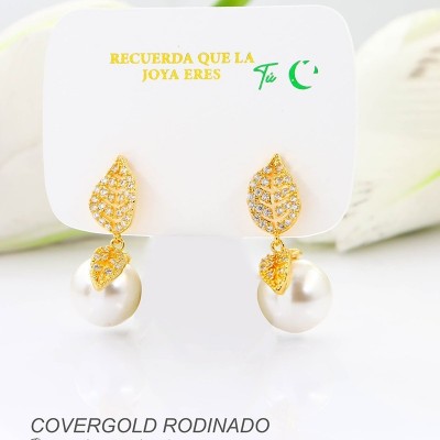 Aretes en covergold rodinado
