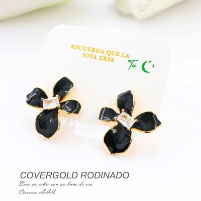 Aretes en covergold rodinado