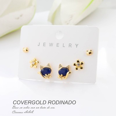 Aretes en covergold rodinado