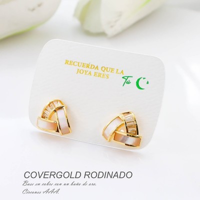 Aretes en covergold rodinado