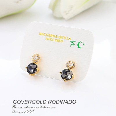 Aretes en covergold rodinado