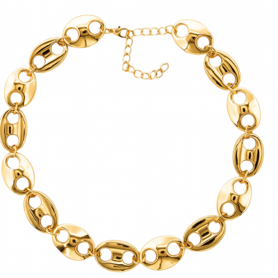 Collar Eslabón Doble Oval