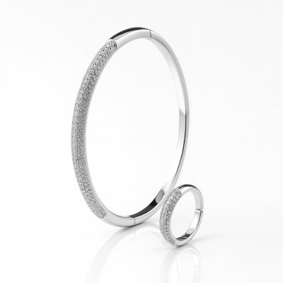 Pulsera + anillo en covergold Rodinado