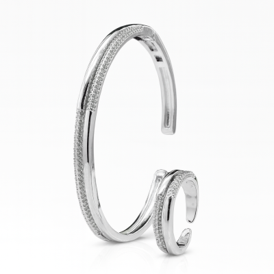 Set pulsera + anillo en covergold Rodinado