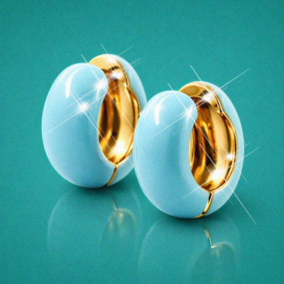 Aretes en covergold Rodinado