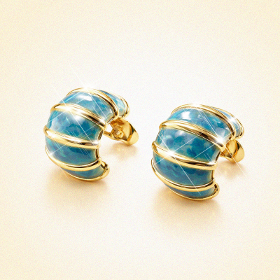 Aretes en covergold Rodinado