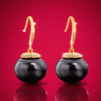 Aretes de perla en covergold Rodinado