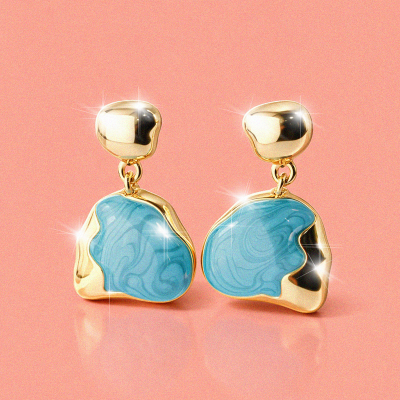 Aretes en covergold Rodinado