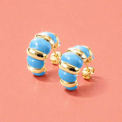 Aretes en covergold Rodinado