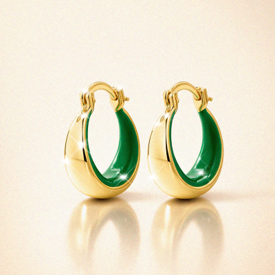 Aretes en covergold Rodinado