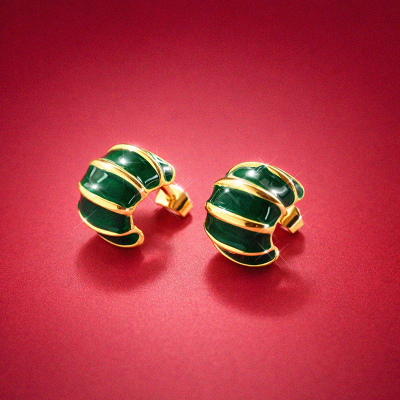 Aretes en covergold Rodinado