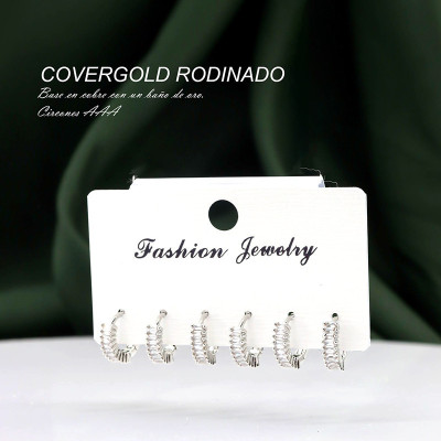 Set x3 de candongas en covergold rodinado