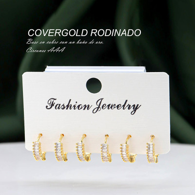 Set x3 de candongas en covergold rodinado