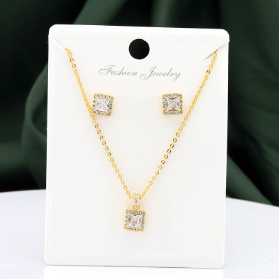 Set en covergold con baño en Rodio