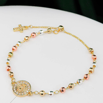 Pulsera de san Benito en covergold Rodinado