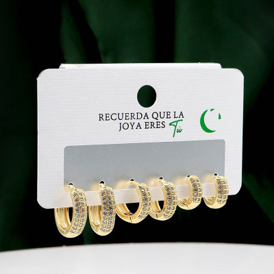 Set x3 de candongas en covergold rodinado