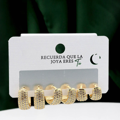 Set x3 de candongas en covergold rodinado