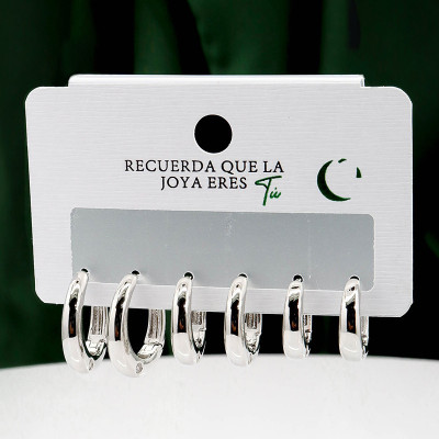 Set x3 de candongas en covergold rodinado