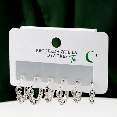 Set x3 de candongas en covergold rodinado