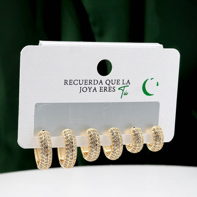 Set x3 de candongas en covergold rodinado