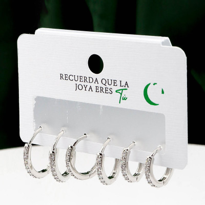 Set x3 de candongas en covergold rodinado