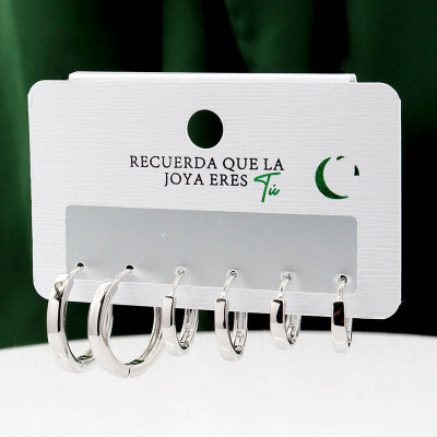 Set x3 de candongas en covergold rodinado