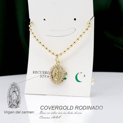 Set de la virgen de Guadalupe en covergold Rodinado